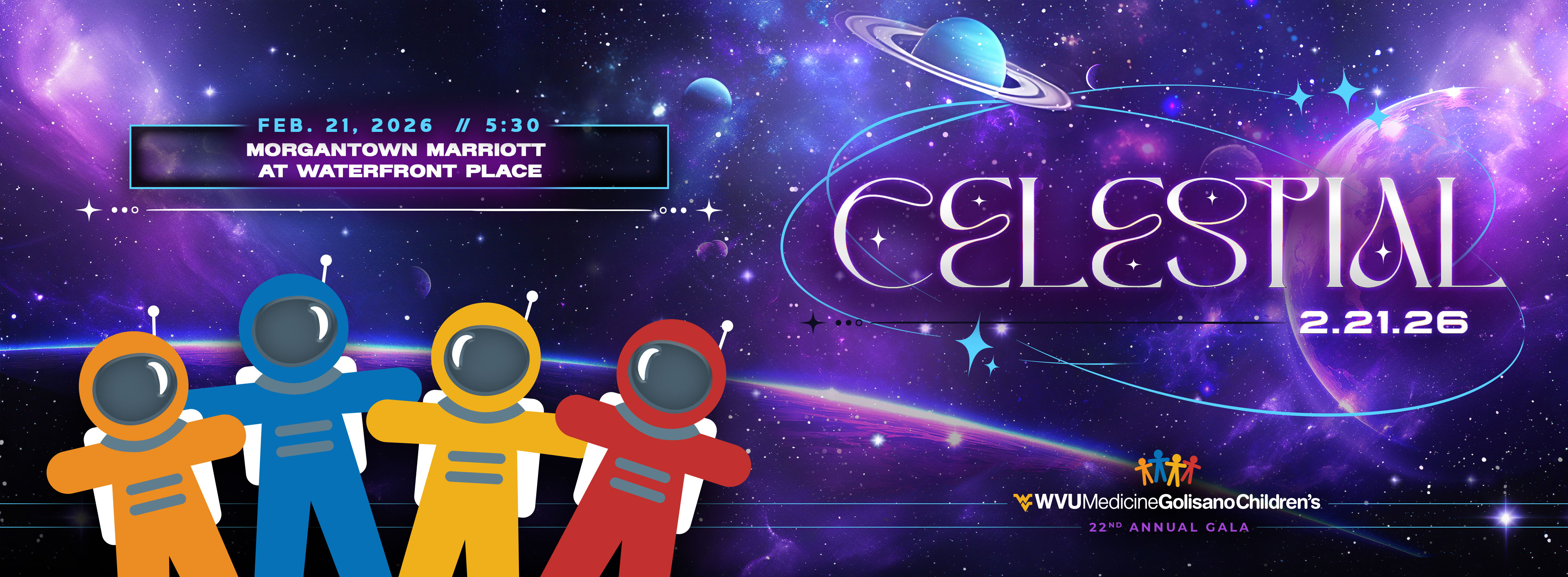 Gala Details: Saturday, February 21st, 2026 at 5:30pm. Morgantown Marriott at Waterfront Place.